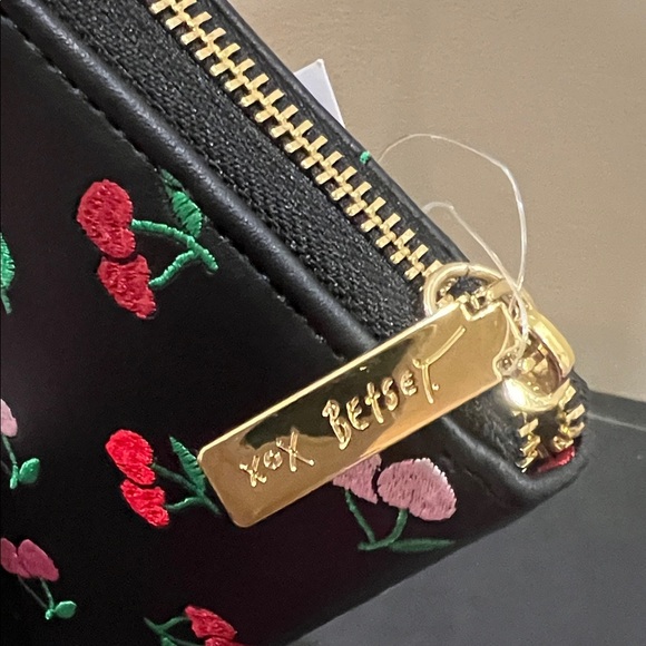Betsey Johnson | Heart/Cherry Embroidered Wallet w/ Removable Wristlet Strap - Picture 9 of 12